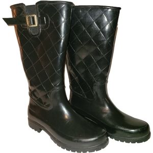 Sperry Top-Sider Pelican III Waterproof Black Quilted Rain Boots STS91093 Size 7
